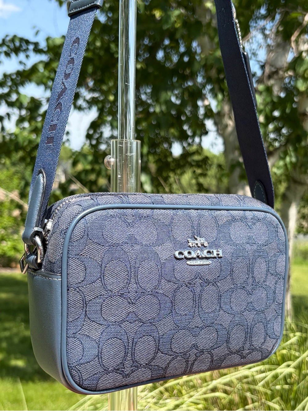 Coach Mini Jamie Denim Signature Jacquard Camera Crossbody Bag CT861 EUC - Picture 17 of 17